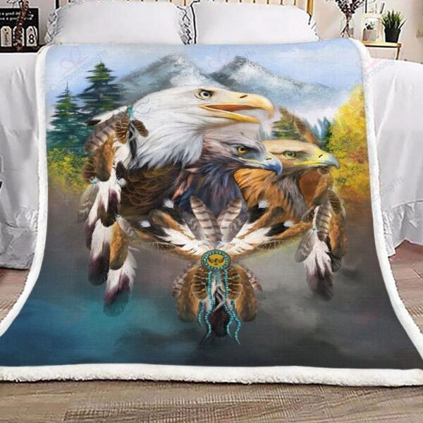Eagles Native Fleece Blanket Sherpa Blanket