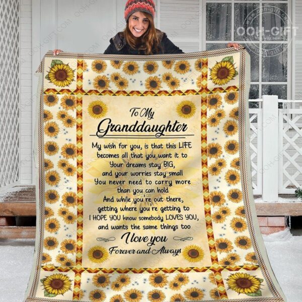 Granddaughter Wish For Granddaughter Fleece Blanket Sherpa Blanket