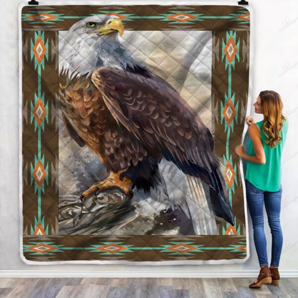 Eagle Native Fleece Blanket Sherpa Blanket