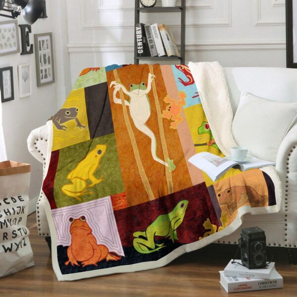 Frog Fleece Blanket Sherpa Blanket