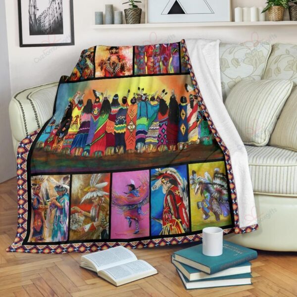 Native American Fleece Blanket Sherpa Blanket
