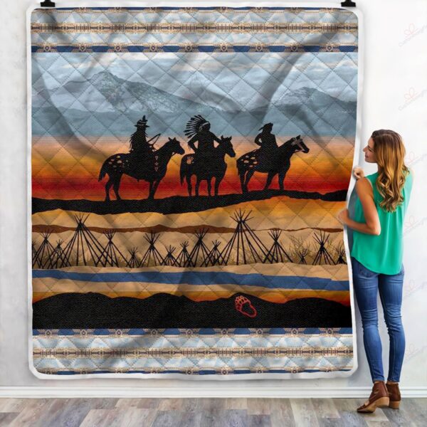 Native America Fleece Blanket Sherpa Blanket