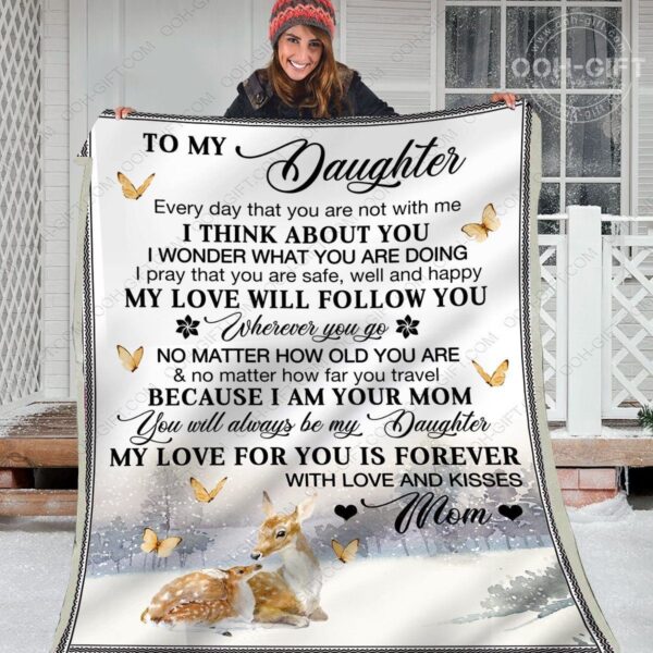 My Daughter Fleece Blanket Sherpa Blanket
