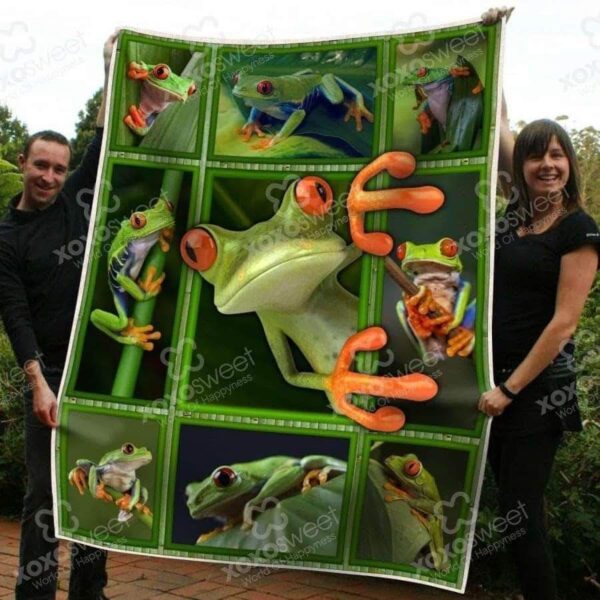 Premium Frog Fleece Blanket Sherpa Blanket