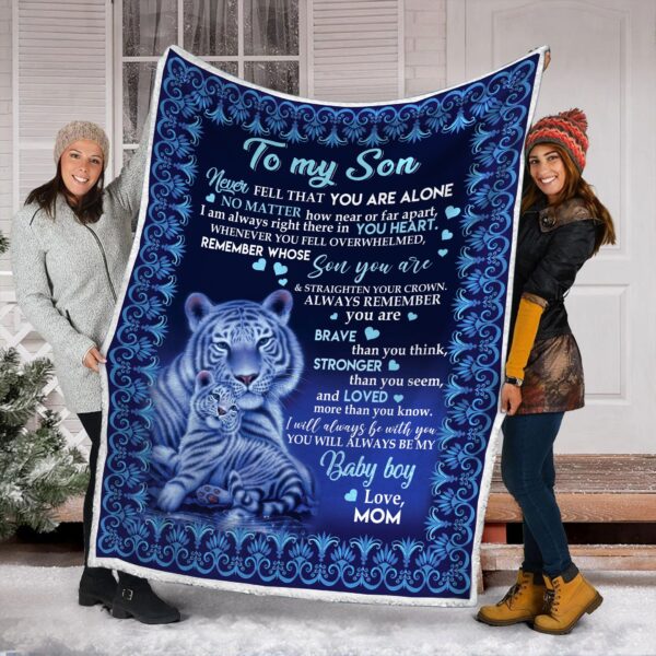 To My Son Fleece Blanket Sherpa Blanket