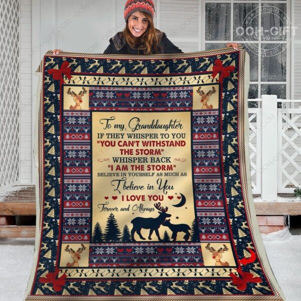 Granddaughter I Believe In You Fleece Blanket Sherpa Blanket