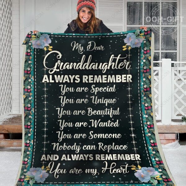 Granddaughter You Are Unique Fleece Blanket Sherpa Blanket