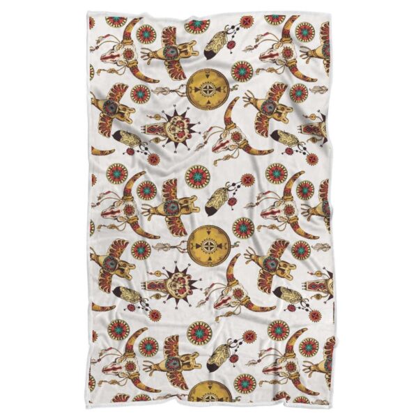 Native American Symbol Pattern Fleece Blanket Sherpa Blanket