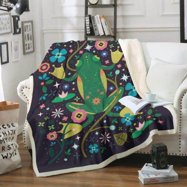Frogs Fleece Blanket Sherpa Blanket