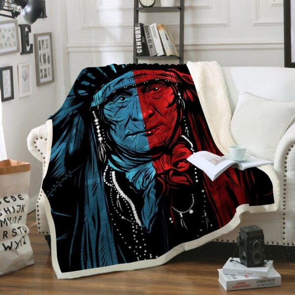 Native American Fleece Blanket Sherpa Blanket