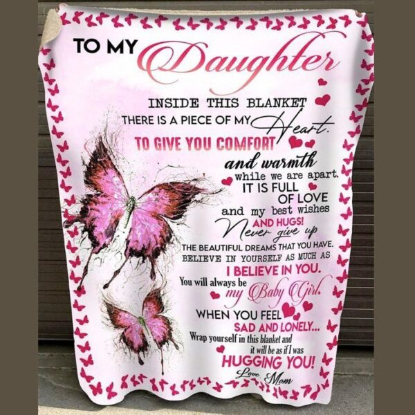 To My Daughter Fleece Blanket Sherpa Blanket
