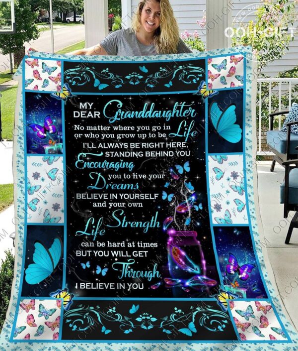 Granddaughter Be Right Here Fleece Blanket Sherpa Blanket