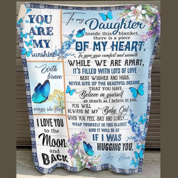 To My Daughter Fleece Blanket Sherpa Blanket