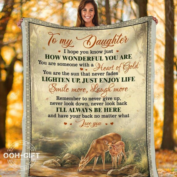 Daughter Never Give Up Fleece Blanket Sherpa Blanket