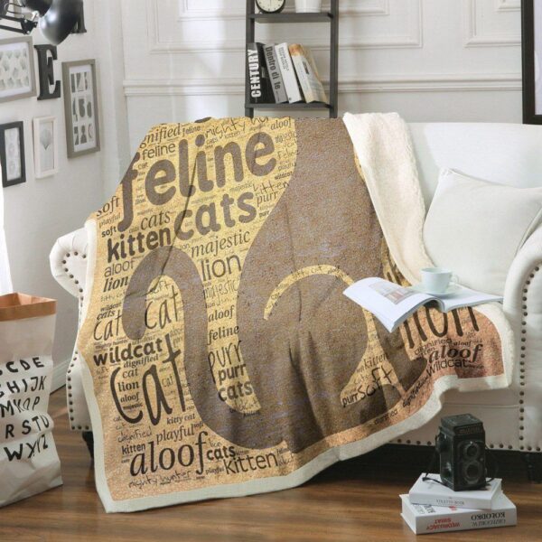 Cat Fleece Blanket Sherpa Blanket