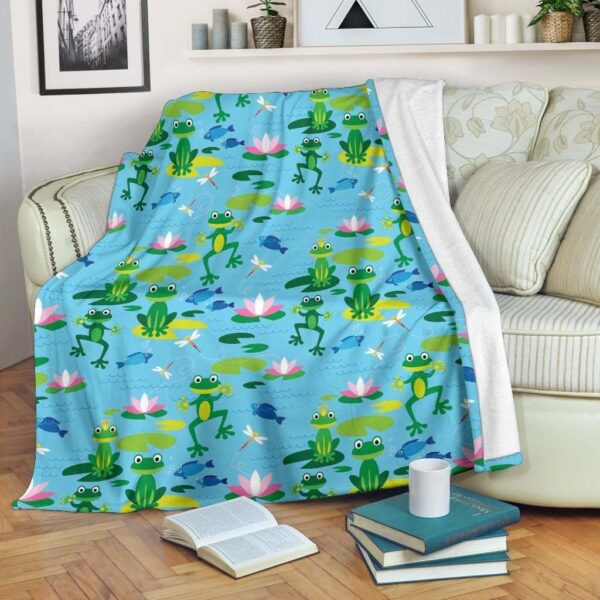 Frog Fleece Blanket Sherpa Blanket
