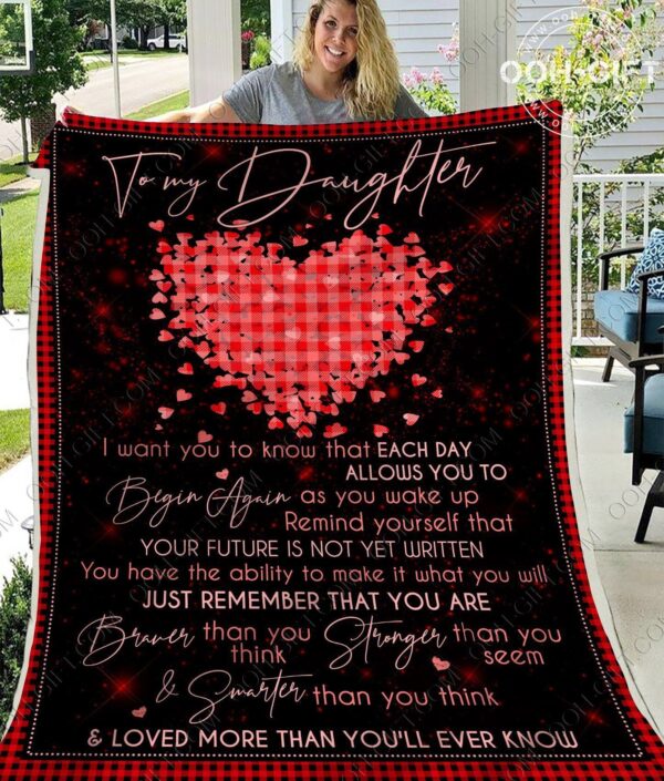To My Daughter Fleece Blanket Sherpa Blanket