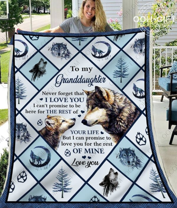 Granddaughter Love You Granddaughter Fleece Blanket Sherpa Blanket