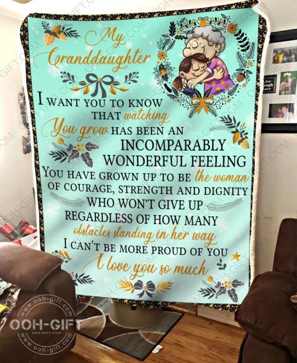 Granddaughter Watch You Grow Fleece Blanket Sherpa Blanket