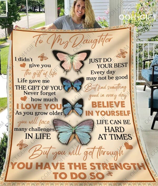 Daughter Believe In Yourself Fleece Blanket Sherpa Blanket