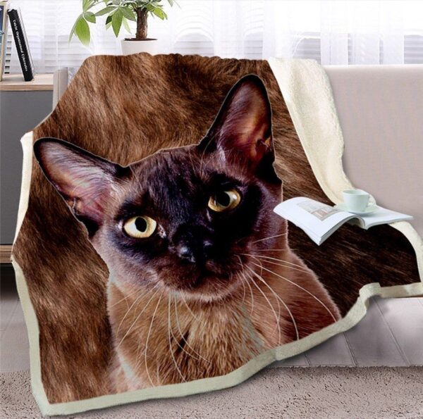 Cat Fleece Blanket Sherpa Blanket