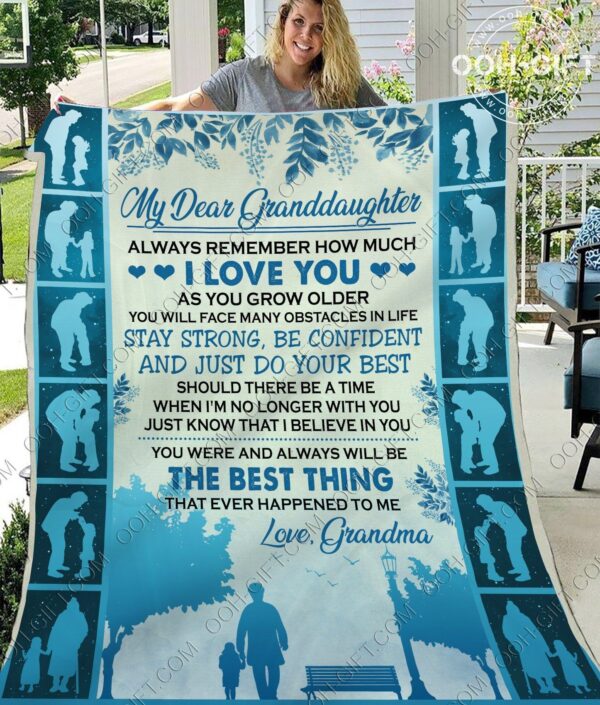 Granddaughter Fleece Blanket Sherpa Blanket