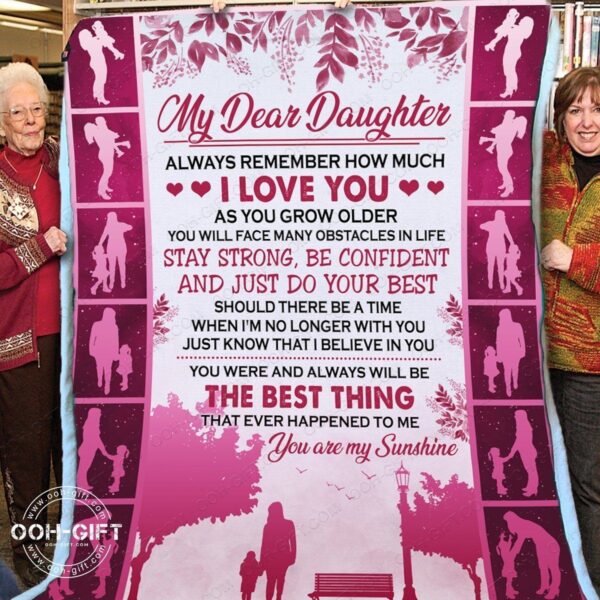 Daughter You Are My Sunshine Fleece Blanket Sherpa Blanket