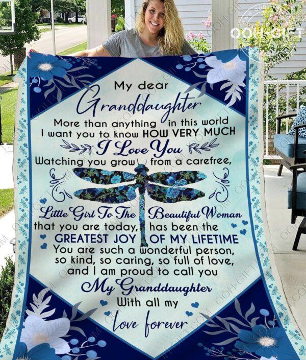 Granddaughter Greatest Joy Of My Lifetime Fleece Blanket Sherpa Blanket