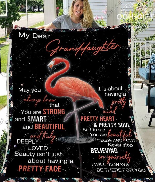 Granddaughter You Are Beautiful Inside And Out Fleece Blanket Sherpa Blanket
