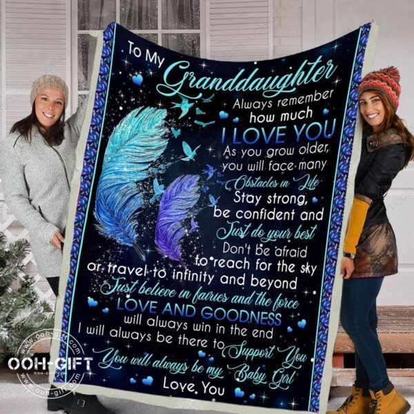 Granddaughter Believe In Fairies The Force Fleece Blanket Sherpa Blanket