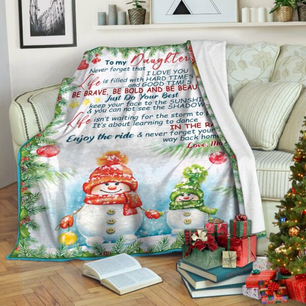 To My Daughter Fleece Blanket Sherpa Blanket