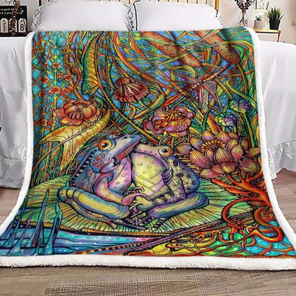 Frog Fleece Blanket Sherpa Blanket