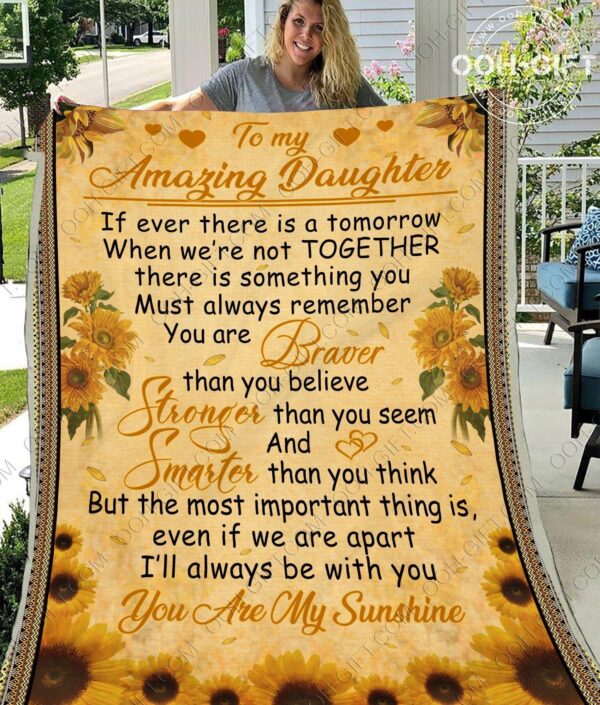 To My Amazing Daughter Fleece Blanket Sherpa Blanket