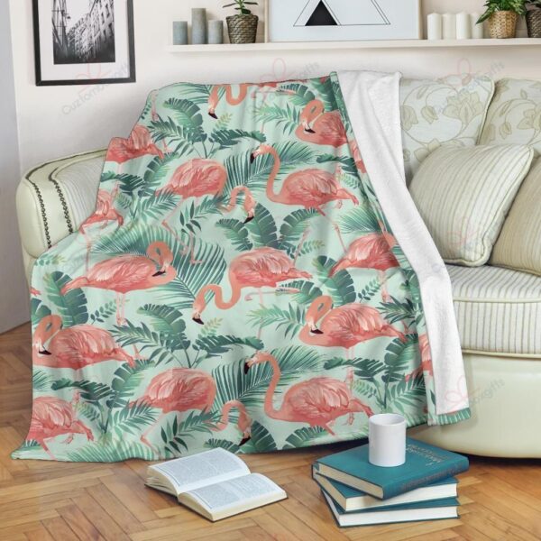 Flamingo Fleece Blanket Sherpa Blanket