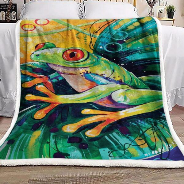 Frog Fleece Blanket Sherpa Blanket
