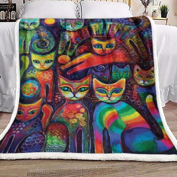 Cat Fleece Blanket Sherpa Blanket