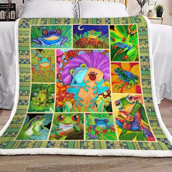 Frog Fleece Blanket Sherpa Blanket