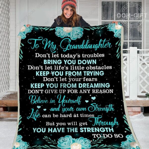 Granddaughter Keep Trying Fleece Blanket Sherpa Blanket