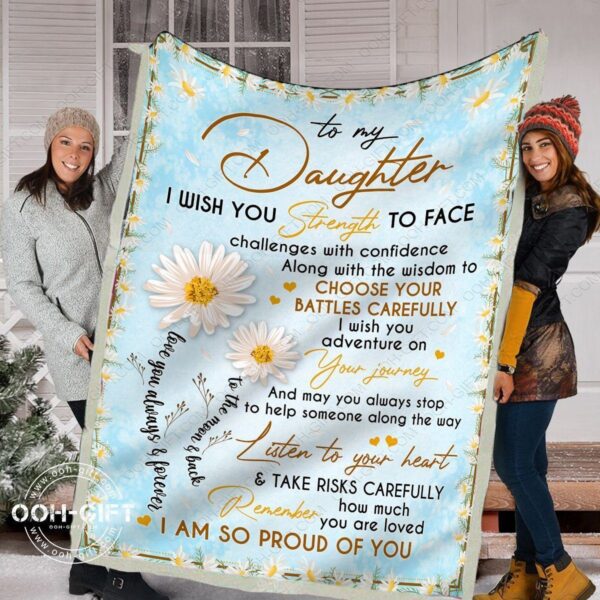 Daughter Im So Proud Of You Fleece Blanket Sherpa Blanket