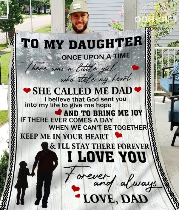 Daughter She Called Me Dad Fleece Blanket Sherpa Blanket