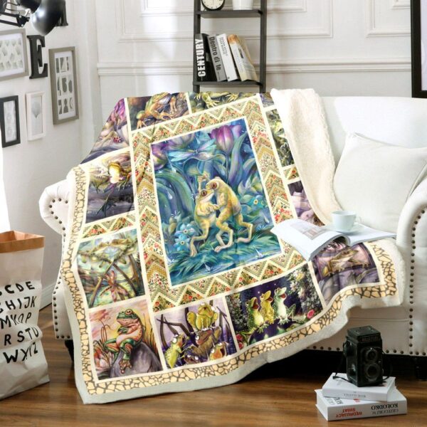 Frog Fleece Blanket Sherpa Blanket