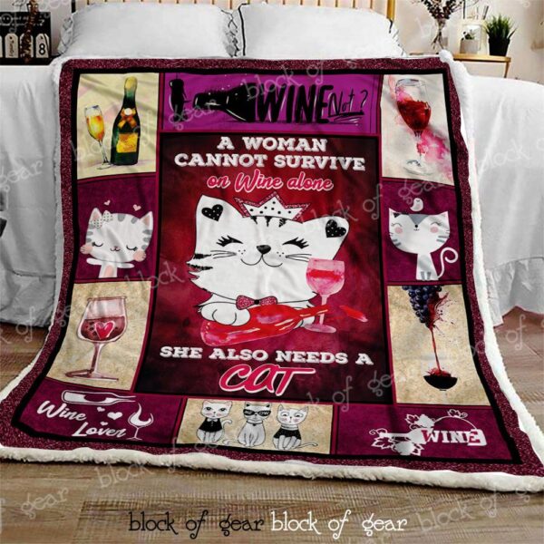 Cat Fleece Blanket Sherpa Blanket