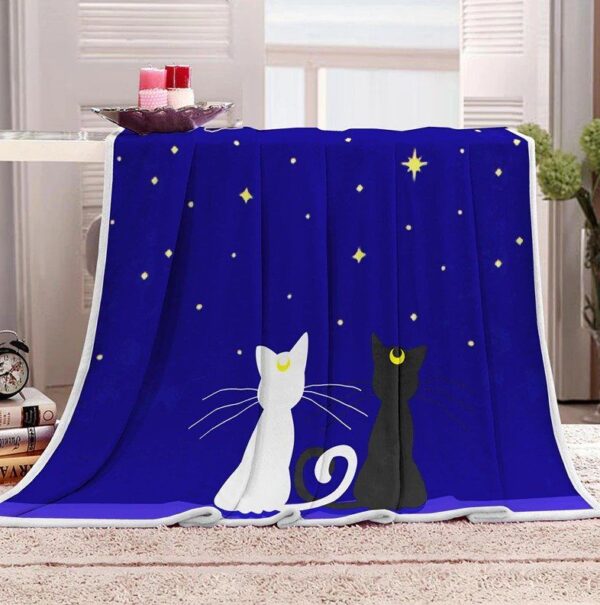 Cat Fleece Blanket Sherpa Blanket