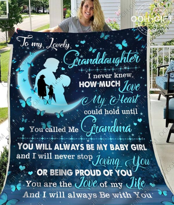 Granddaughter You Are Lovely Fleece Blanket Sherpa Blanket