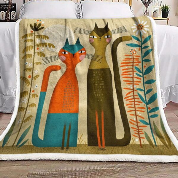 Cat Fleece Blanket Sherpa Blanket