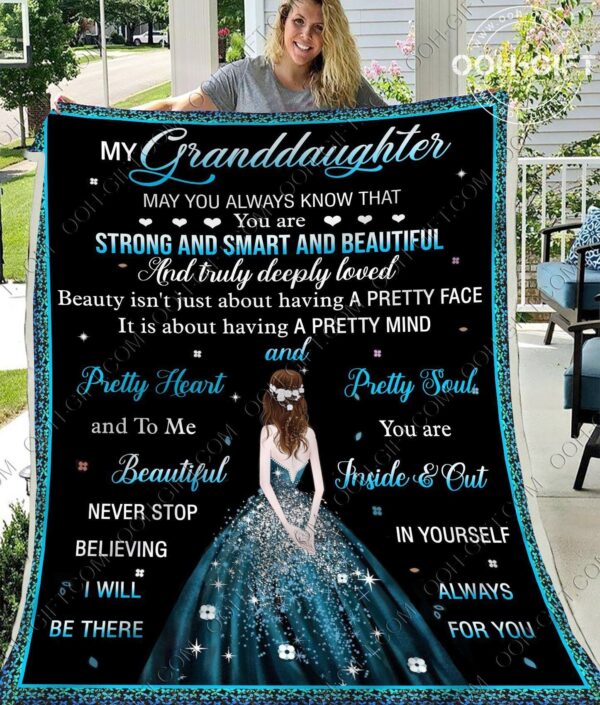 Granddaughter You Are Beautiful Fleece Blanket Sherpa Blanket