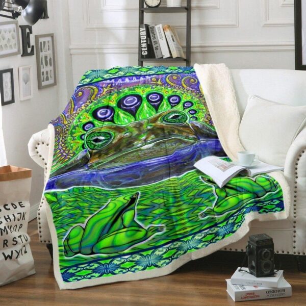 Frog Fleece Blanket Sherpa Blanket