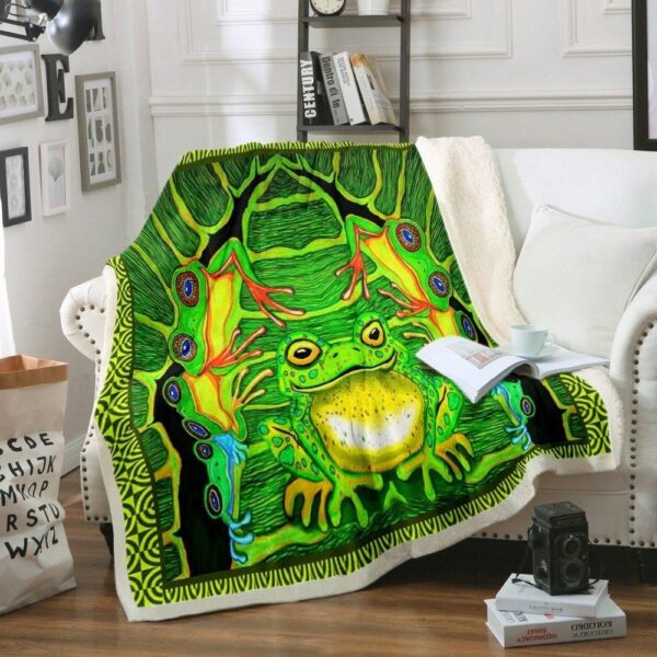 Frog Fleece Blanket Sherpa Blanket