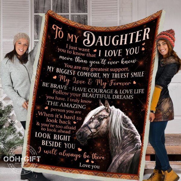 Daughter My Love My Forever Fleece Blanket Sherpa Blanket
