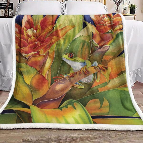 Frog Fleece Blanket Sherpa Blanket